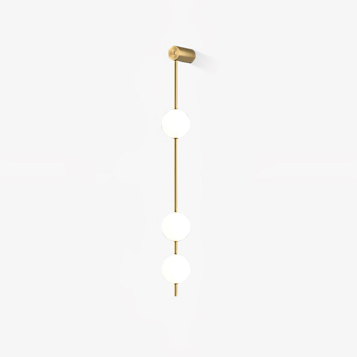 Soloiella wandlamp met verticale bollen van messing