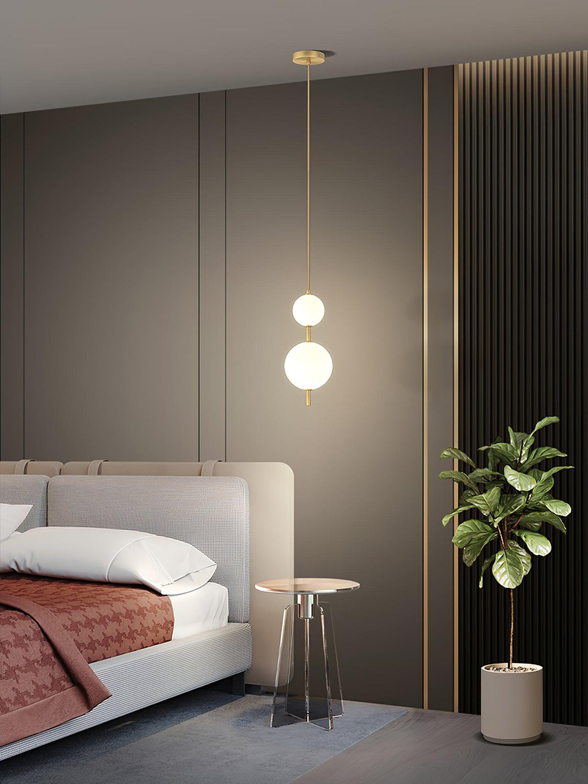 Velloran messing Kunststof hanglamp