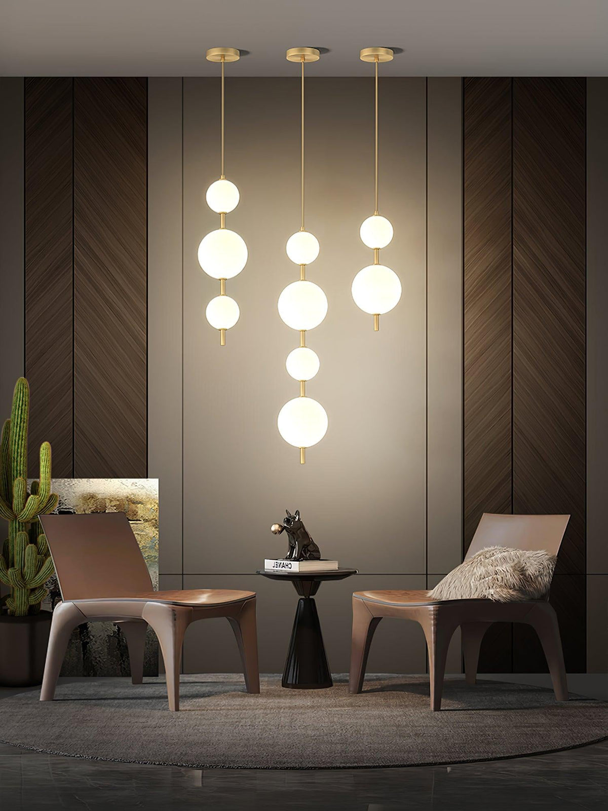 Velloran messing Kunststof hanglamp