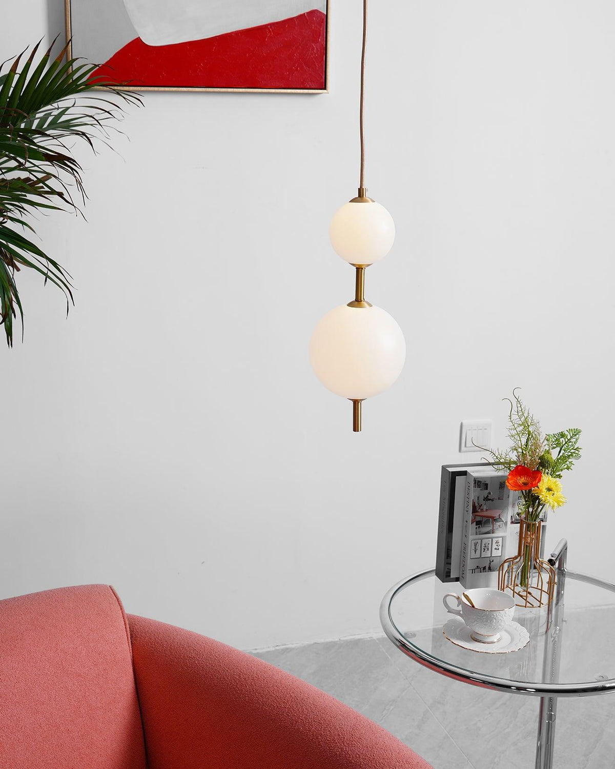 Velloran messing Kunststof hanglamp