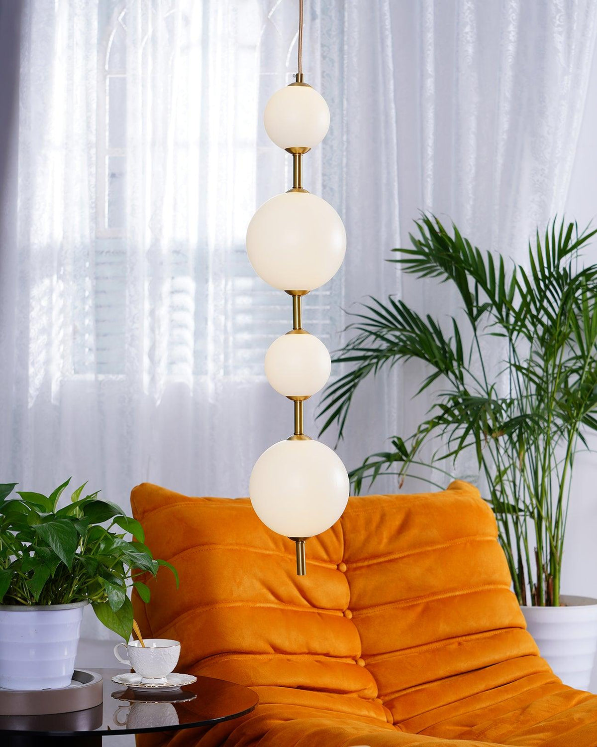 Velloran messing Kunststof hanglamp