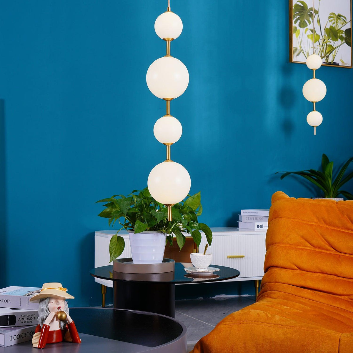 Velloran messing Kunststof hanglamp