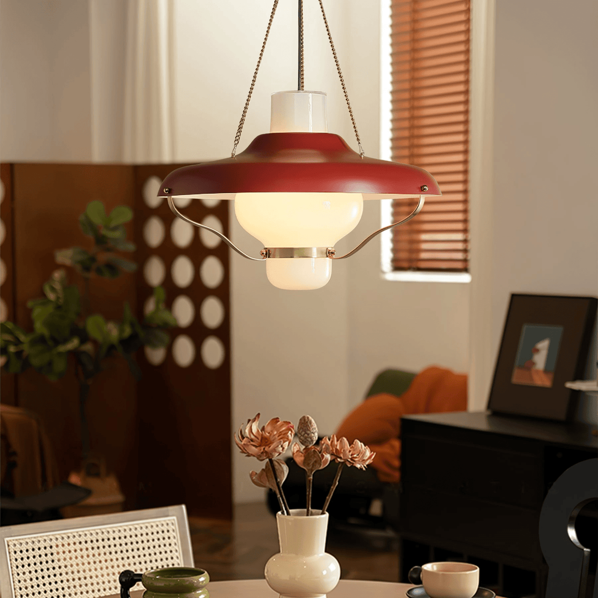 Olaeon Mid-Century glas hanglamp