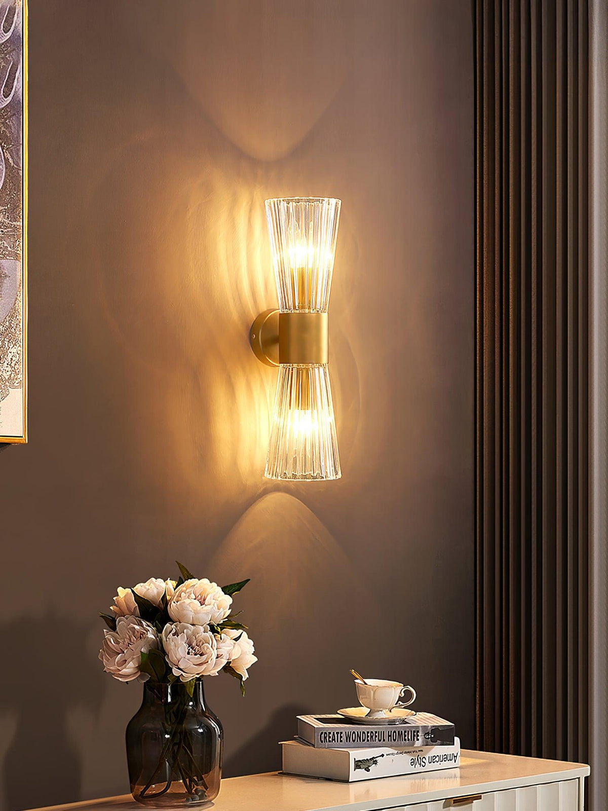 Cyrinenne kristallen artistieke wandlamp