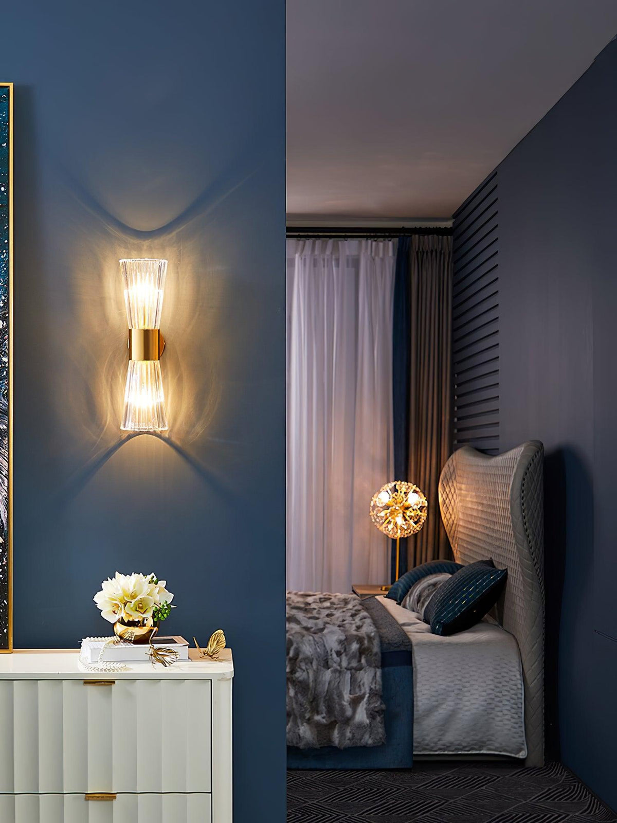 Cyrinenne kristallen artistieke wandlamp