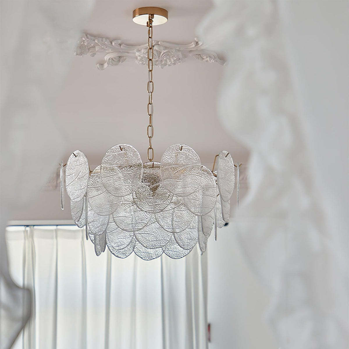 Leaf Vintage glas Kroonluchter