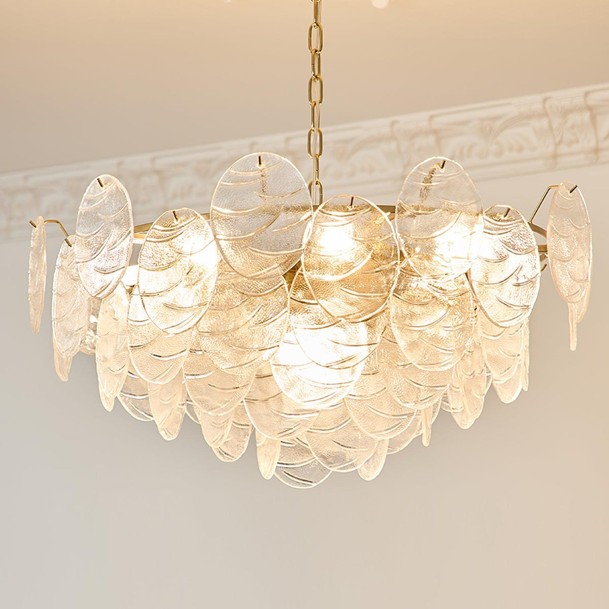 Leaf Vintage glas Kroonluchter