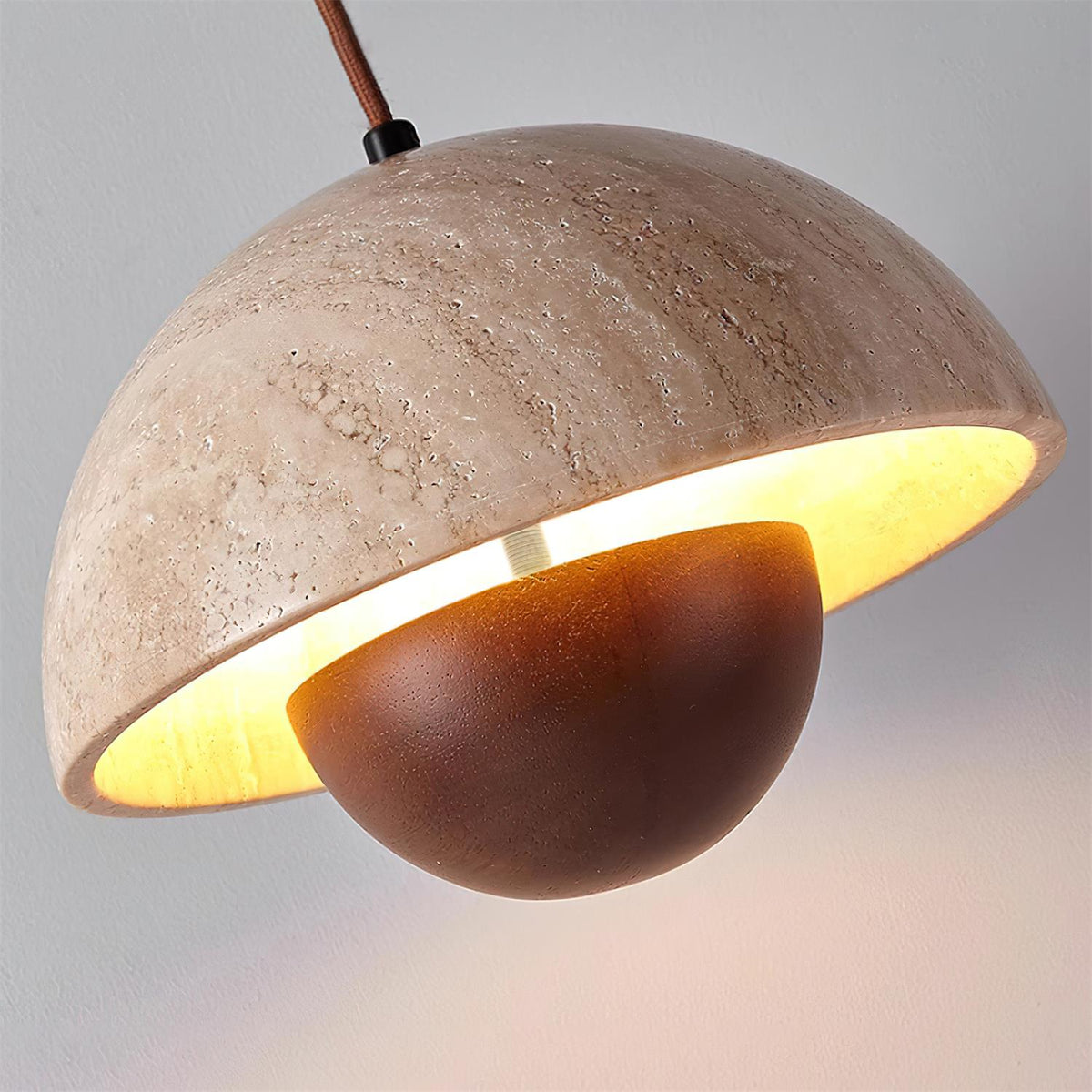 Cadorisra travertin hanglamp Hout