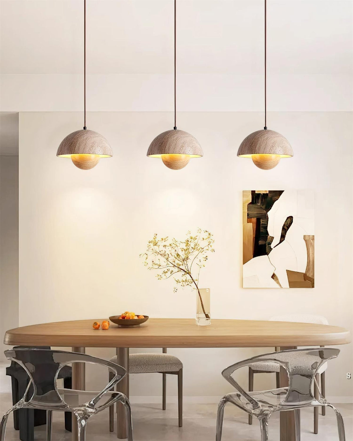 Cadorisra travertin hanglamp Hout
