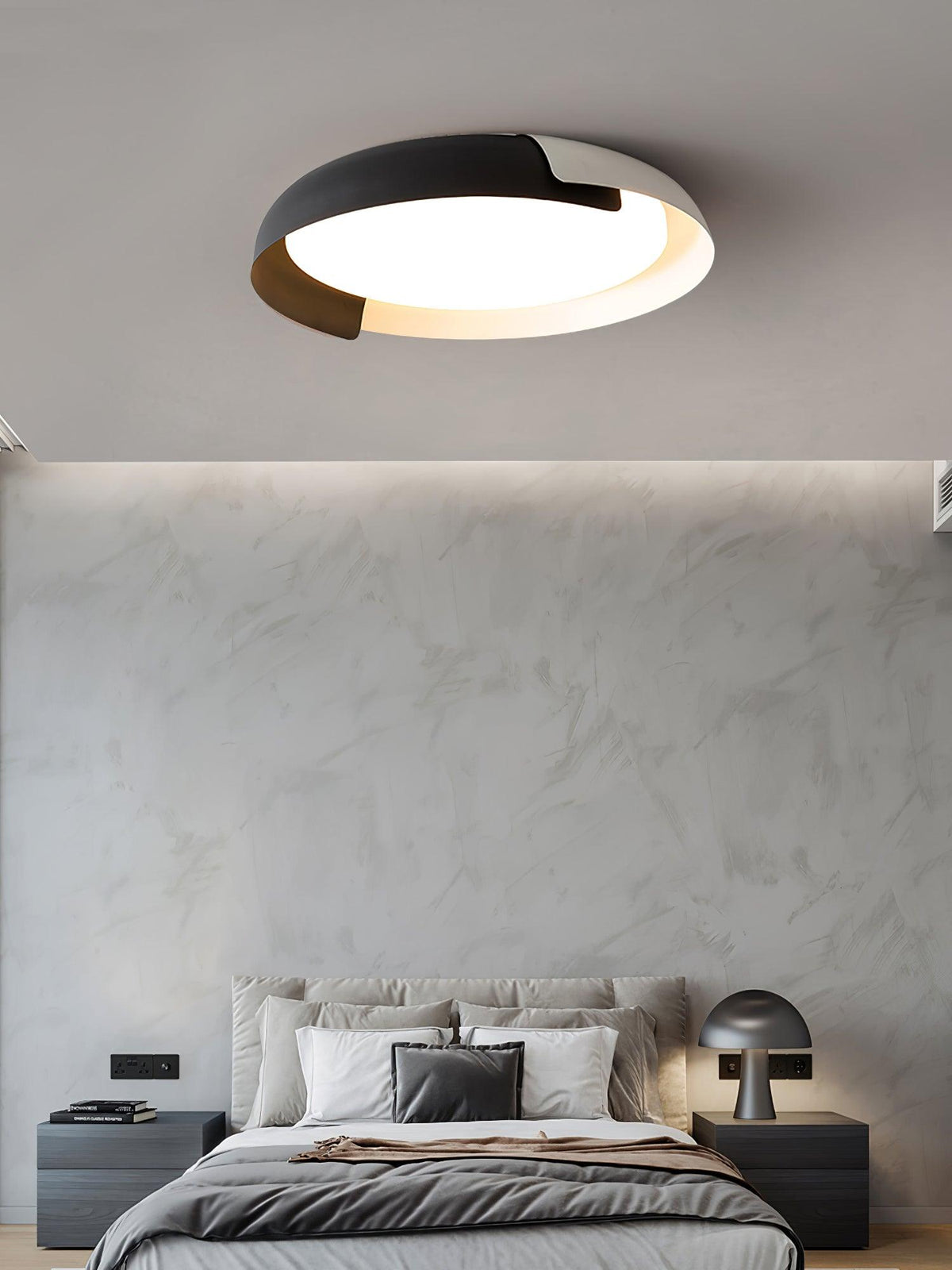 Nomino Plafondlamp Rond Acryl Hout Zacht Minimalistisch