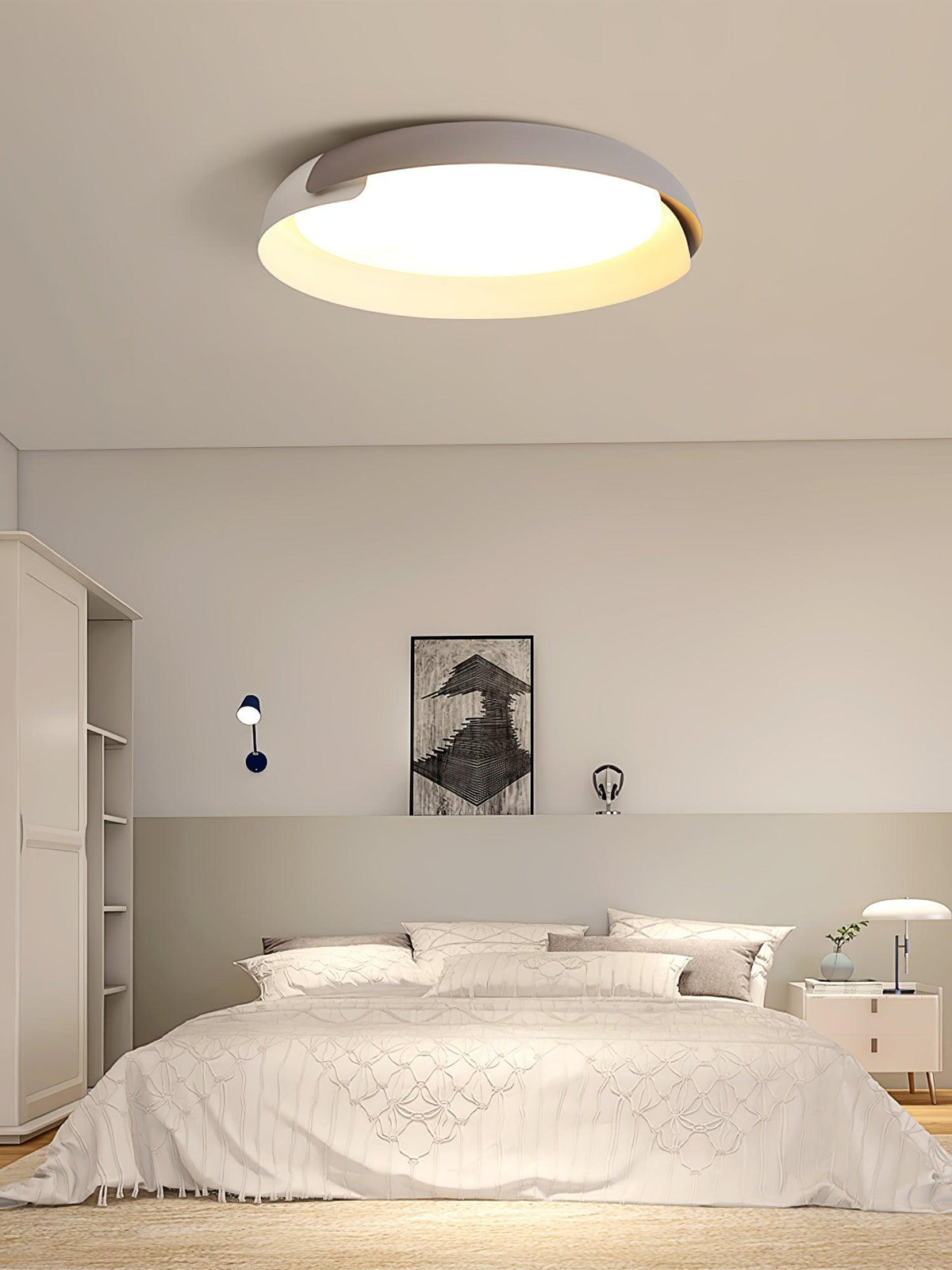 Nomino Plafondlamp Rond Acryl Hout Zacht Minimalistisch