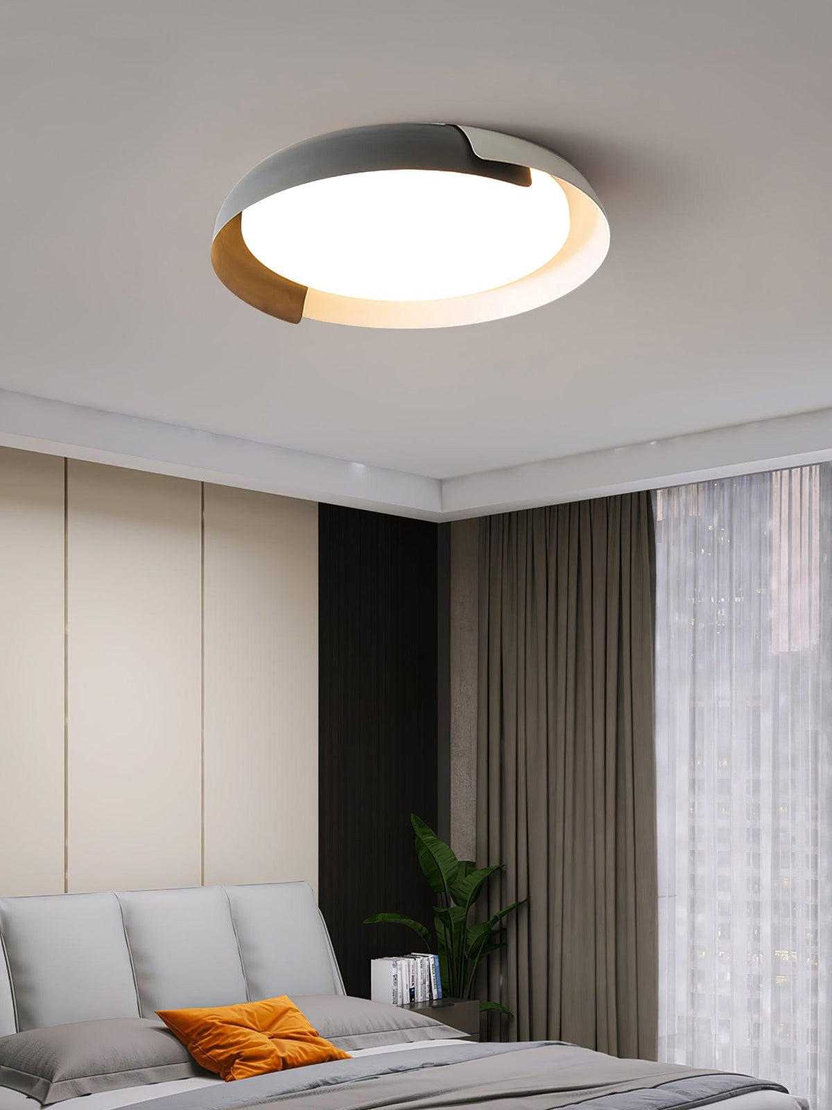 Nomino Plafondlamp Rond Acryl Hout Zacht Minimalistisch