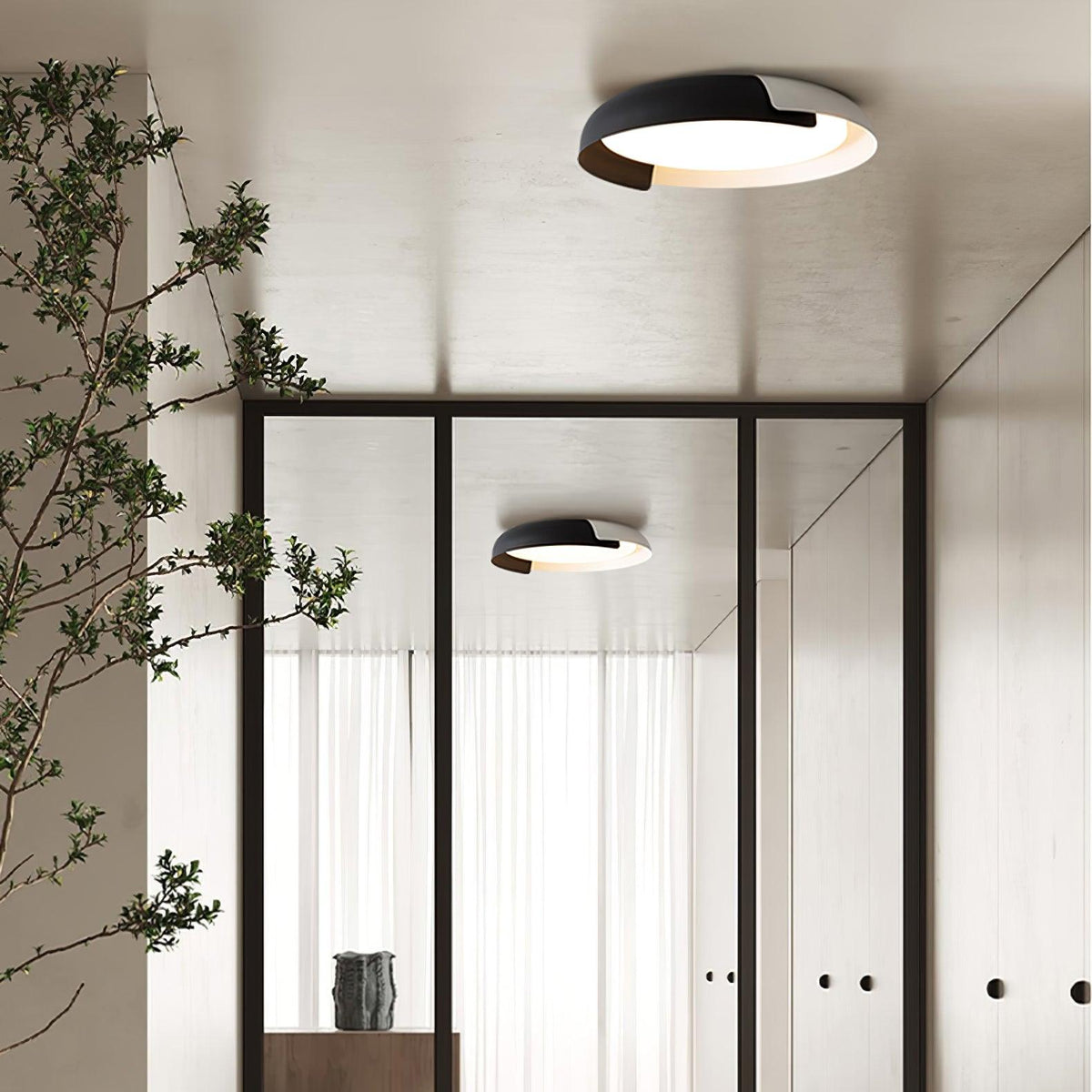 Nomino Plafondlamp Rond Acryl Hout Zacht Minimalistisch