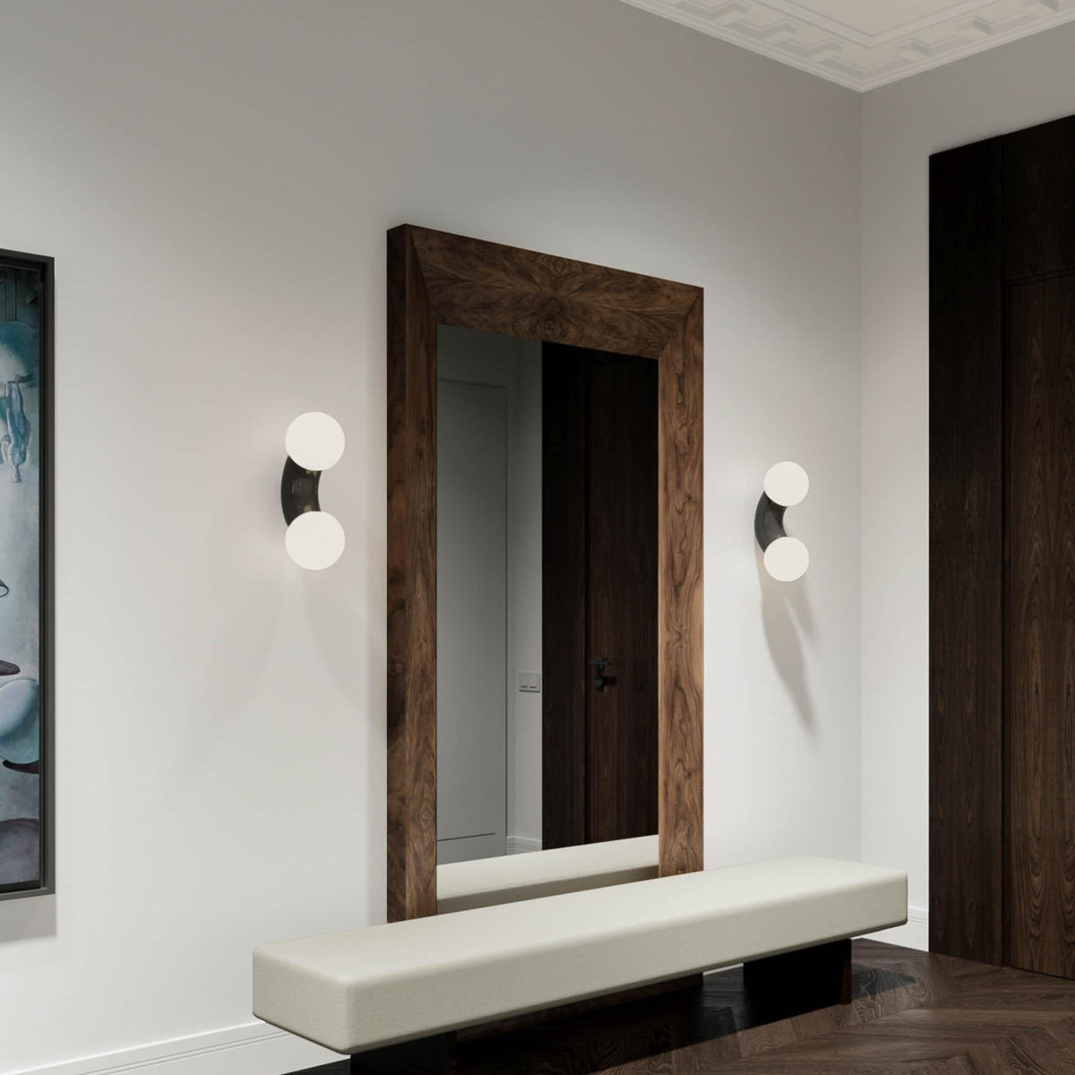 Vaelorn Premium Noordse kunst wandlamp van glas