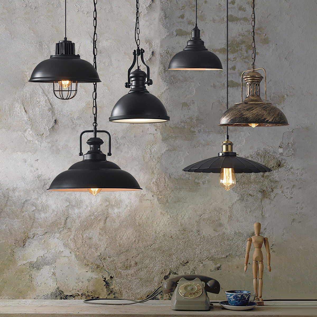 Mavell Vintage Industrial hanglamp