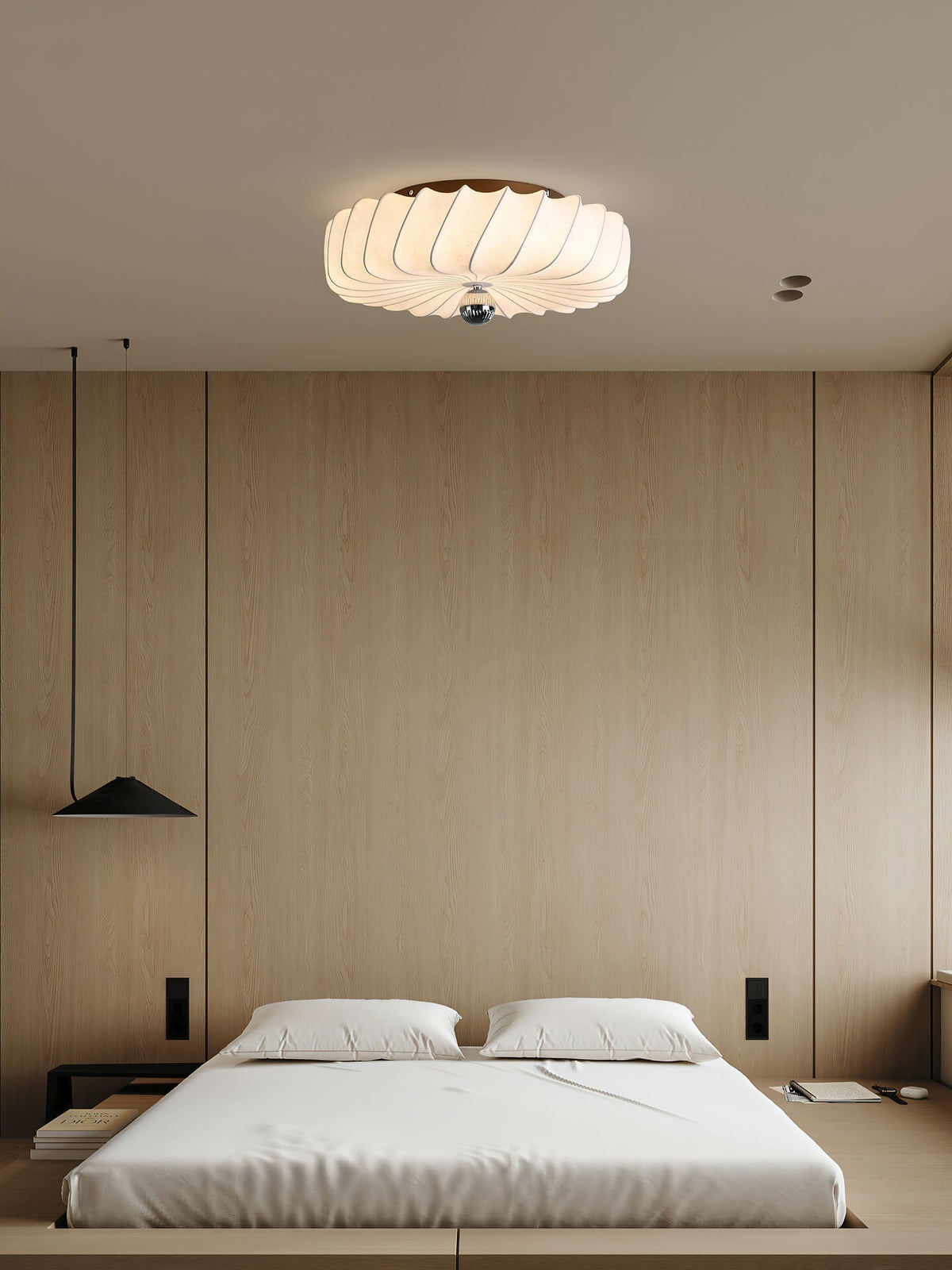 Zelore Swirl stof brons hanglamp