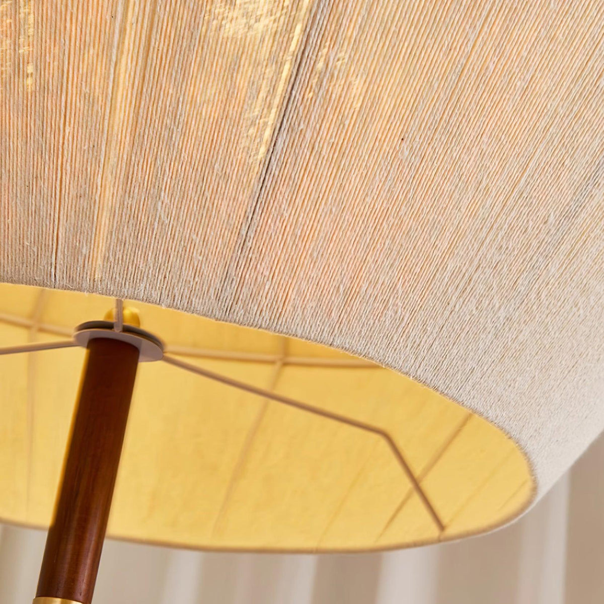 Elowen hanglamp katoenen draad walnoot naturel