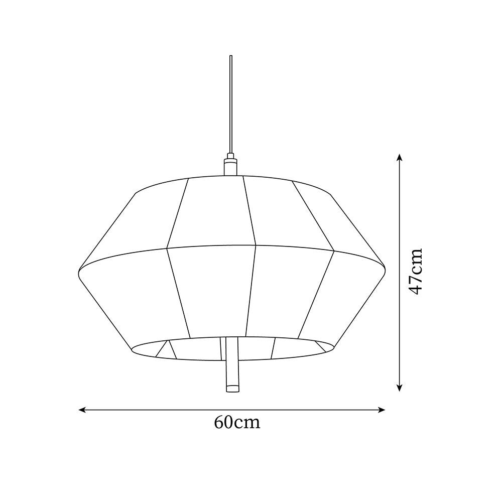 Elowen hanglamp katoenen draad walnoot naturel
