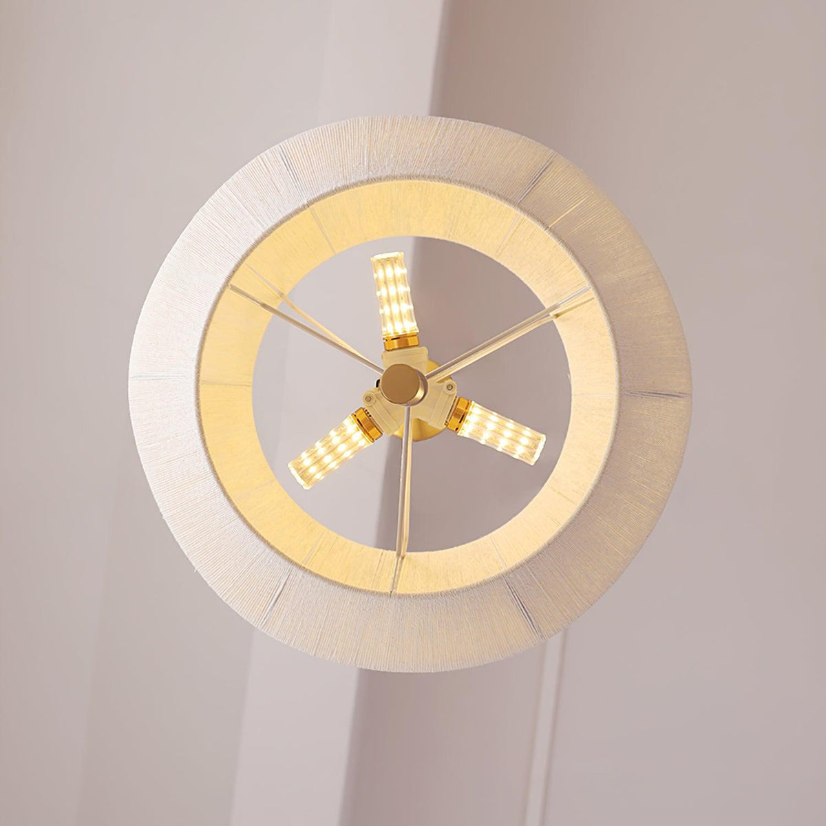 Elowen hanglamp katoenen draad walnoot naturel