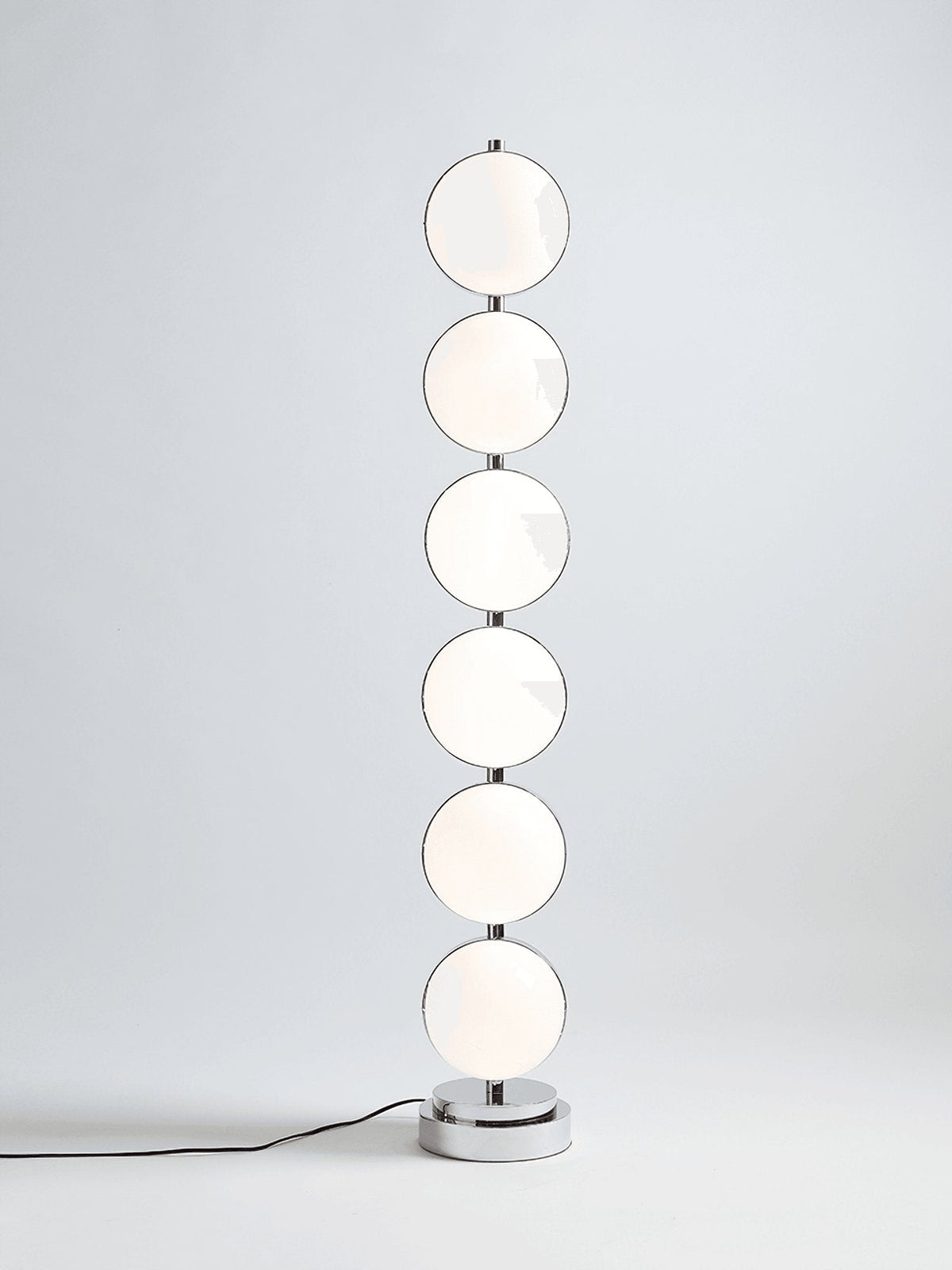 Boen moderne vloerlamp in chrome