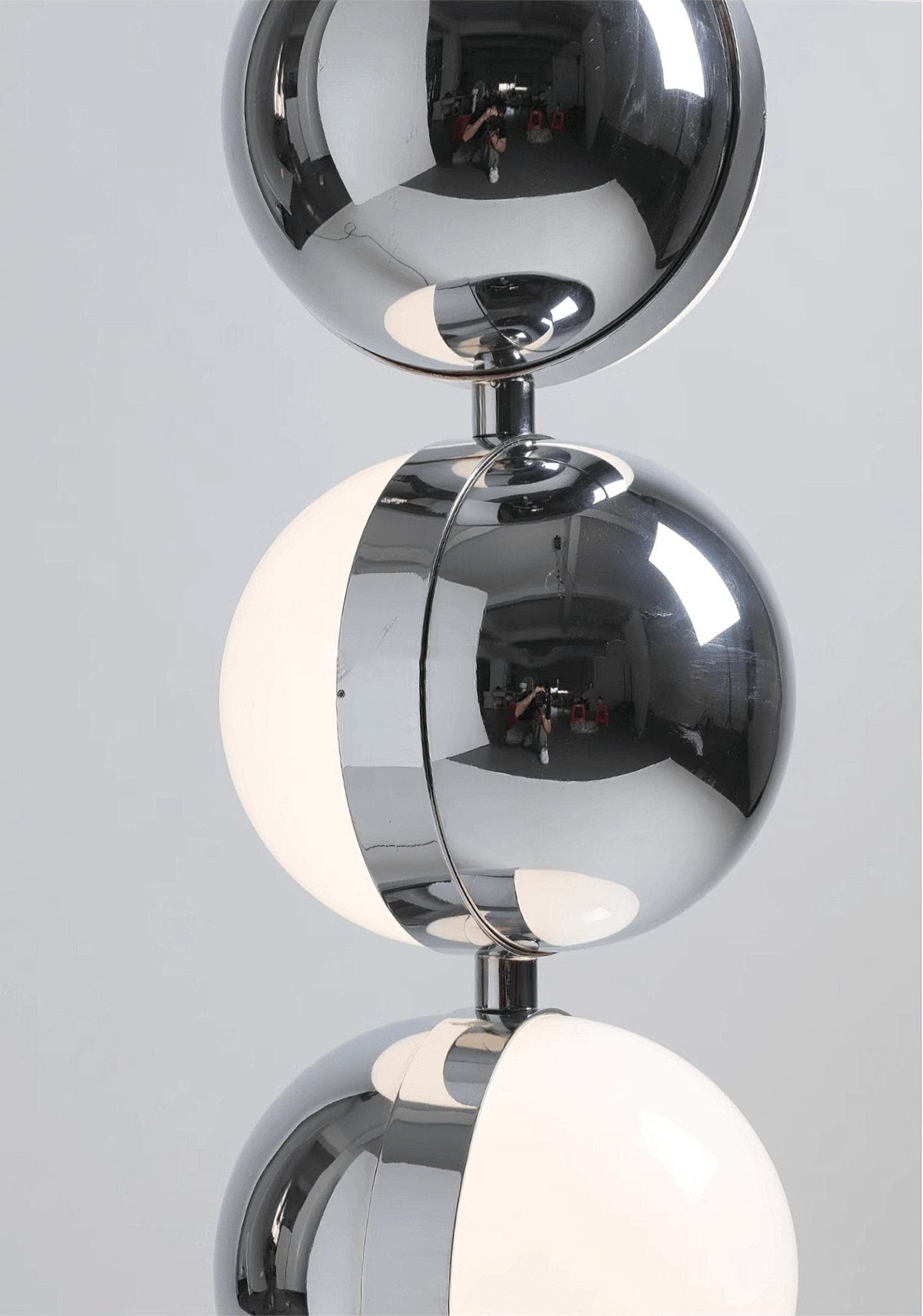 Boen moderne vloerlamp in chrome