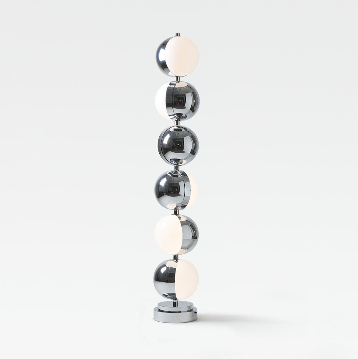 Boen moderne vloerlamp in chrome
