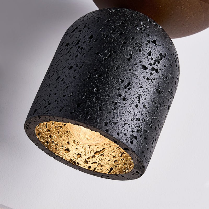 Theo Minimal Zwart travertin hanglamp