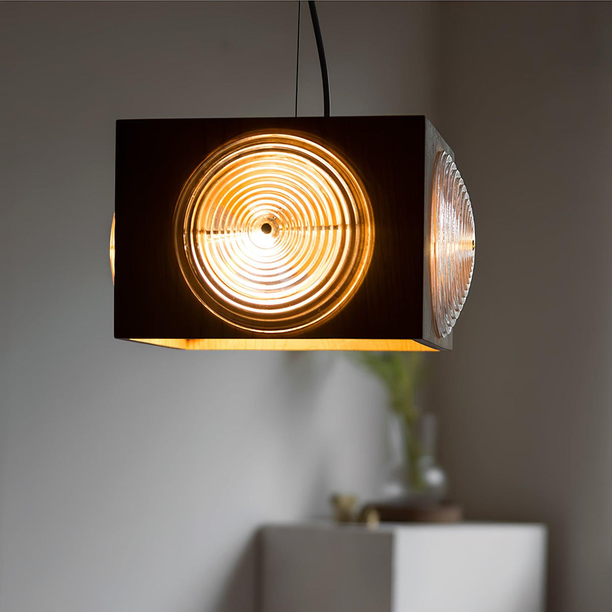 Allaeira Premium Noordse kunst houten hanglamp