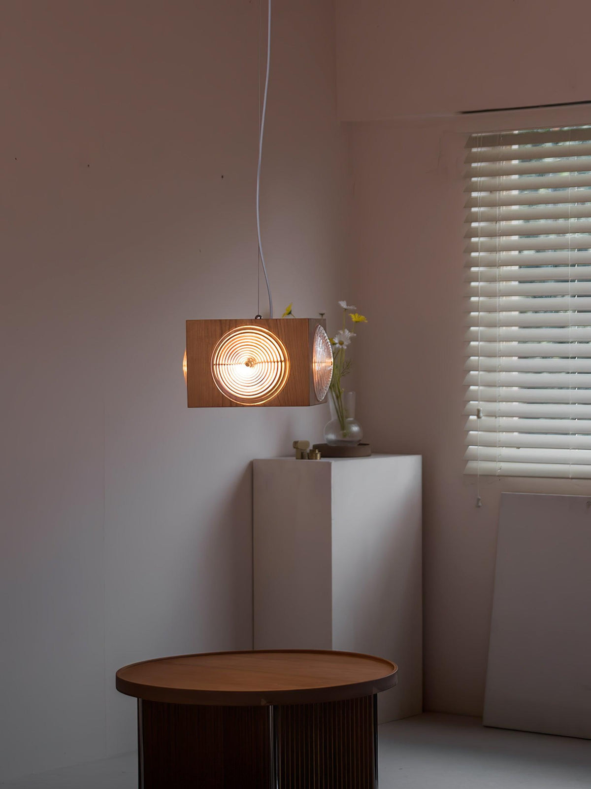 Allaeira Premium Noordse kunst houten hanglamp