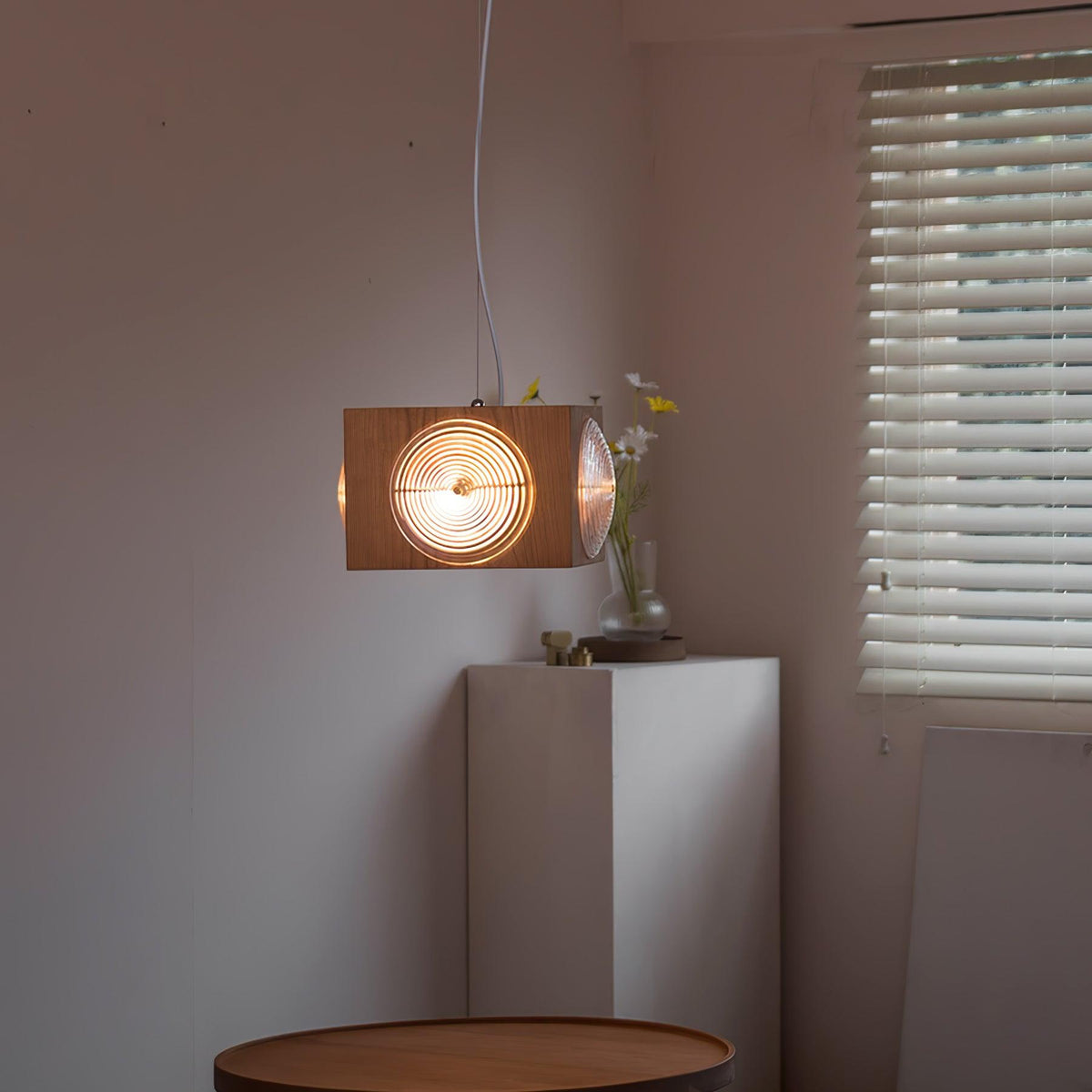 Allaeira Premium Noordse kunst houten hanglamp
