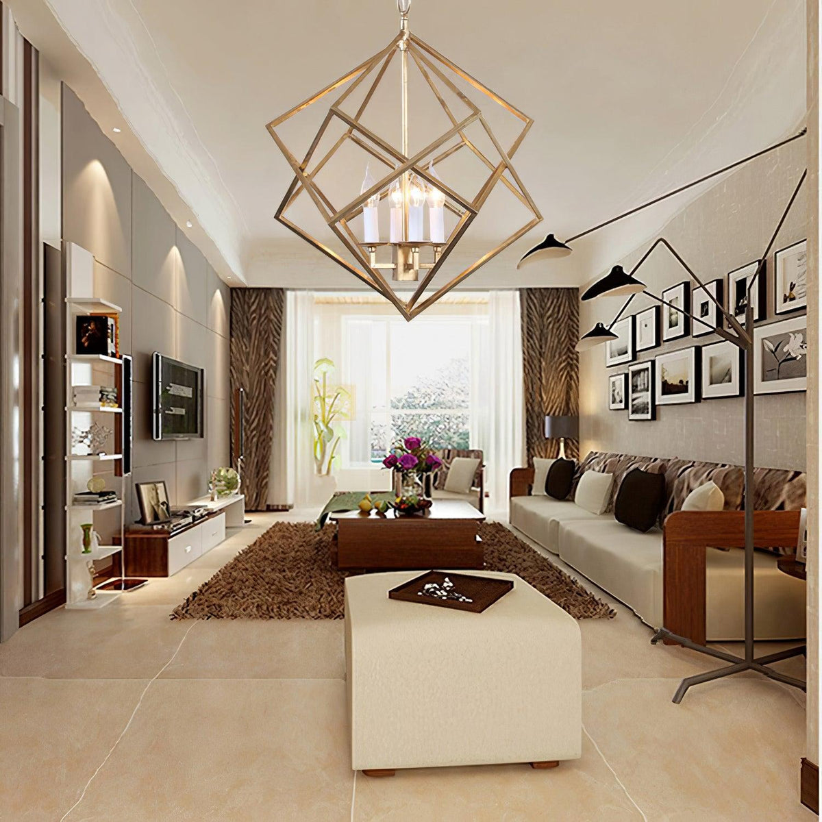 Cirinaya luxe hanglamp goudkleurig