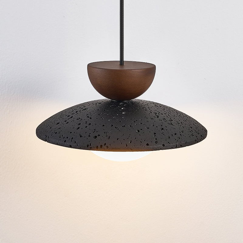 Ignis hanglamp met zwarte travertin koepel