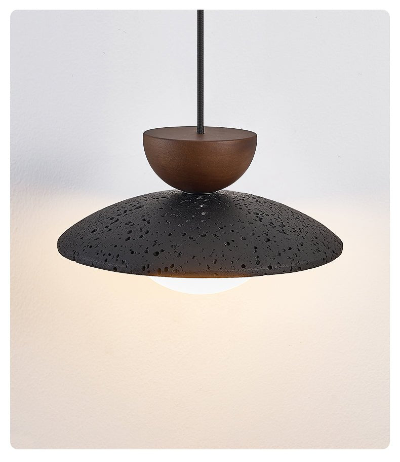 Ignis hanglamp met zwarte travertin koepel