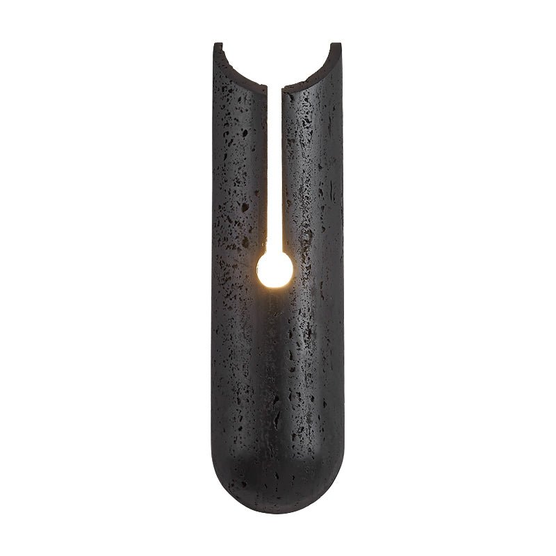 Elraeila Split Zwart travertin wandlamp