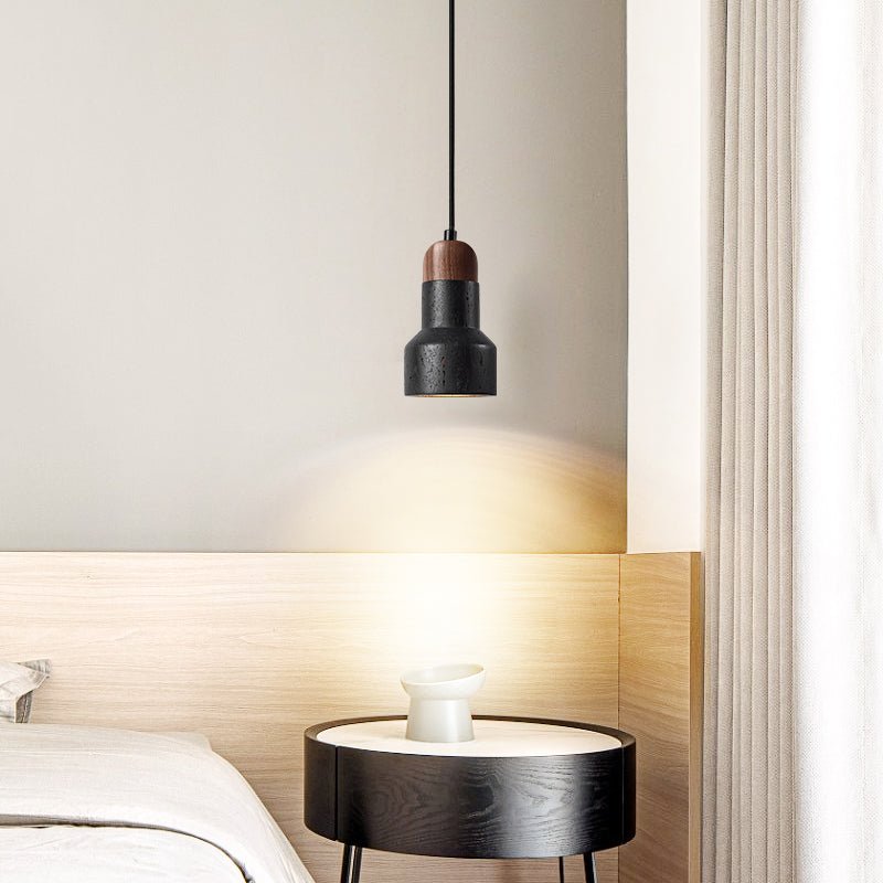 Foundry modern Zwart Travertin Hanglamp