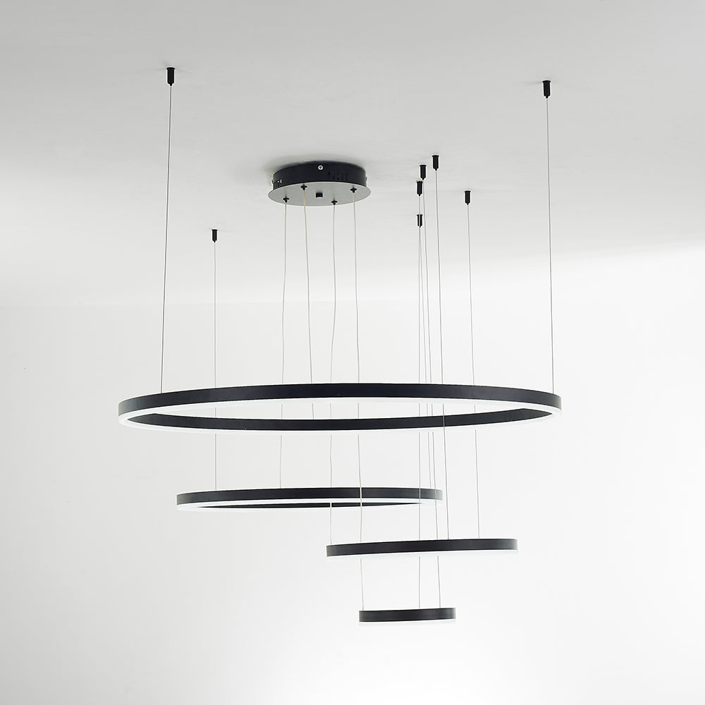 Alonza Moderne Grote Hanglampen Wit Metaal Slaapkamer Woonkamer Tir-Cirkel