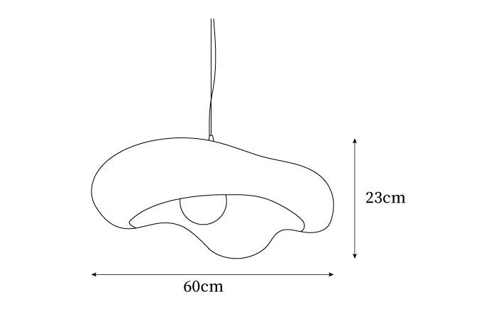 Hanglamp van hars in organische vorm voor moderne interieurs natuurlijk