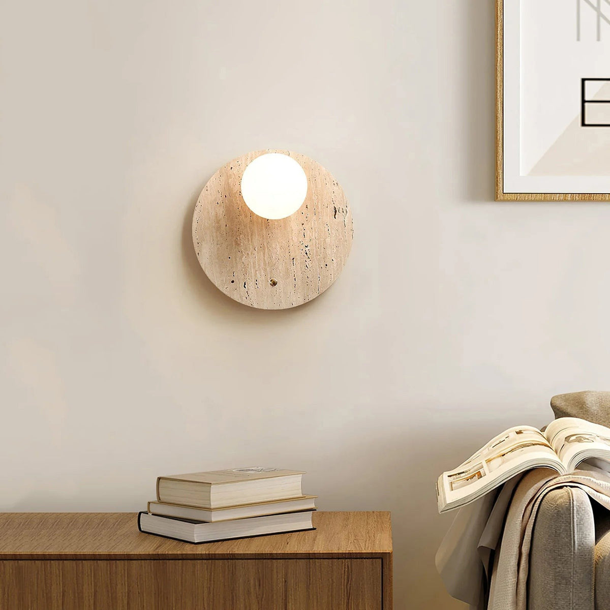Seraelia travertin wandlamp