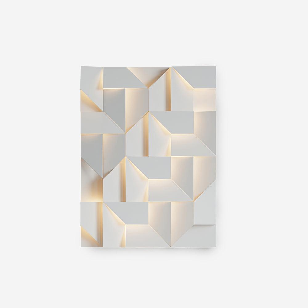 Wandlamp 3D Geometrische panelen gelaagde lichtkunst Afstandsbediening dimmen Modern