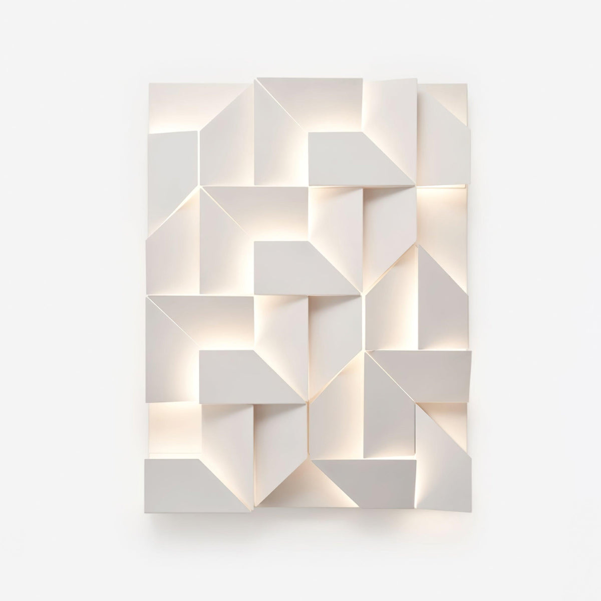 Wandlamp 3D Geometrische panelen gelaagde lichtkunst Afstandsbediening dimmen Modern