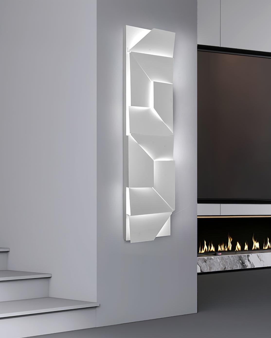 Wandlamp 3D Geometrische panelen gelaagde lichtkunst Afstandsbediening dimmen Modern