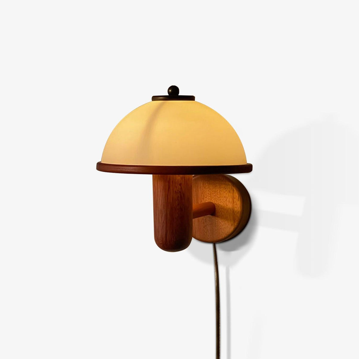 Elvarira wandlamp Mushroom hout