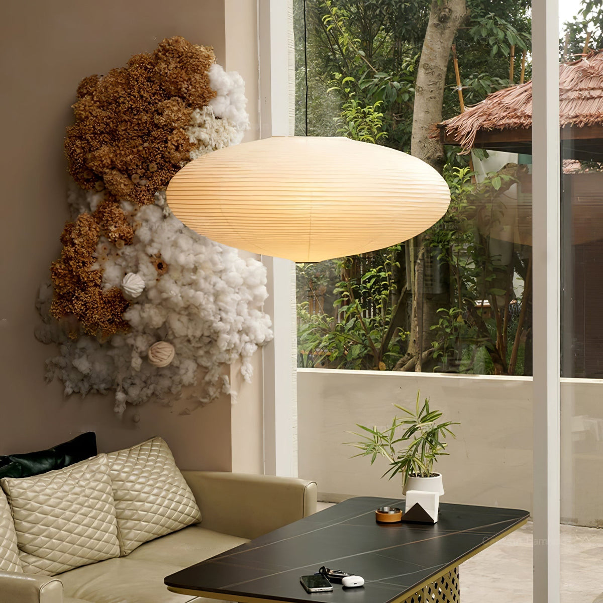 Piaiviella hanglamp washi-papier voor woonkamer