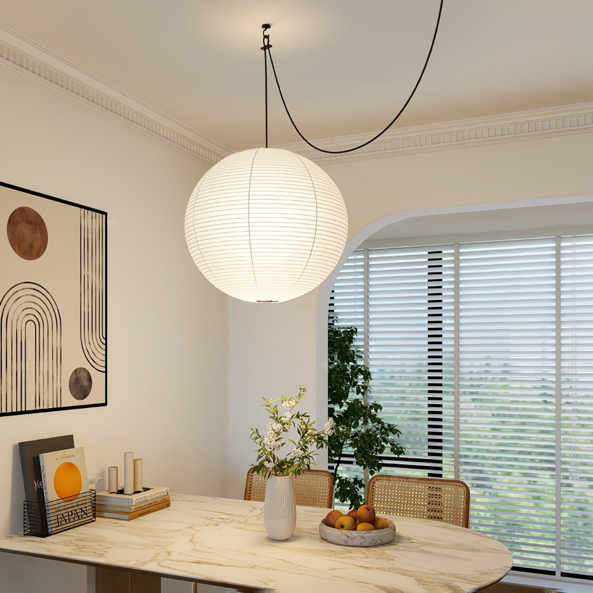 Niveriella hanglamp papier lantaarn voor woonkamer