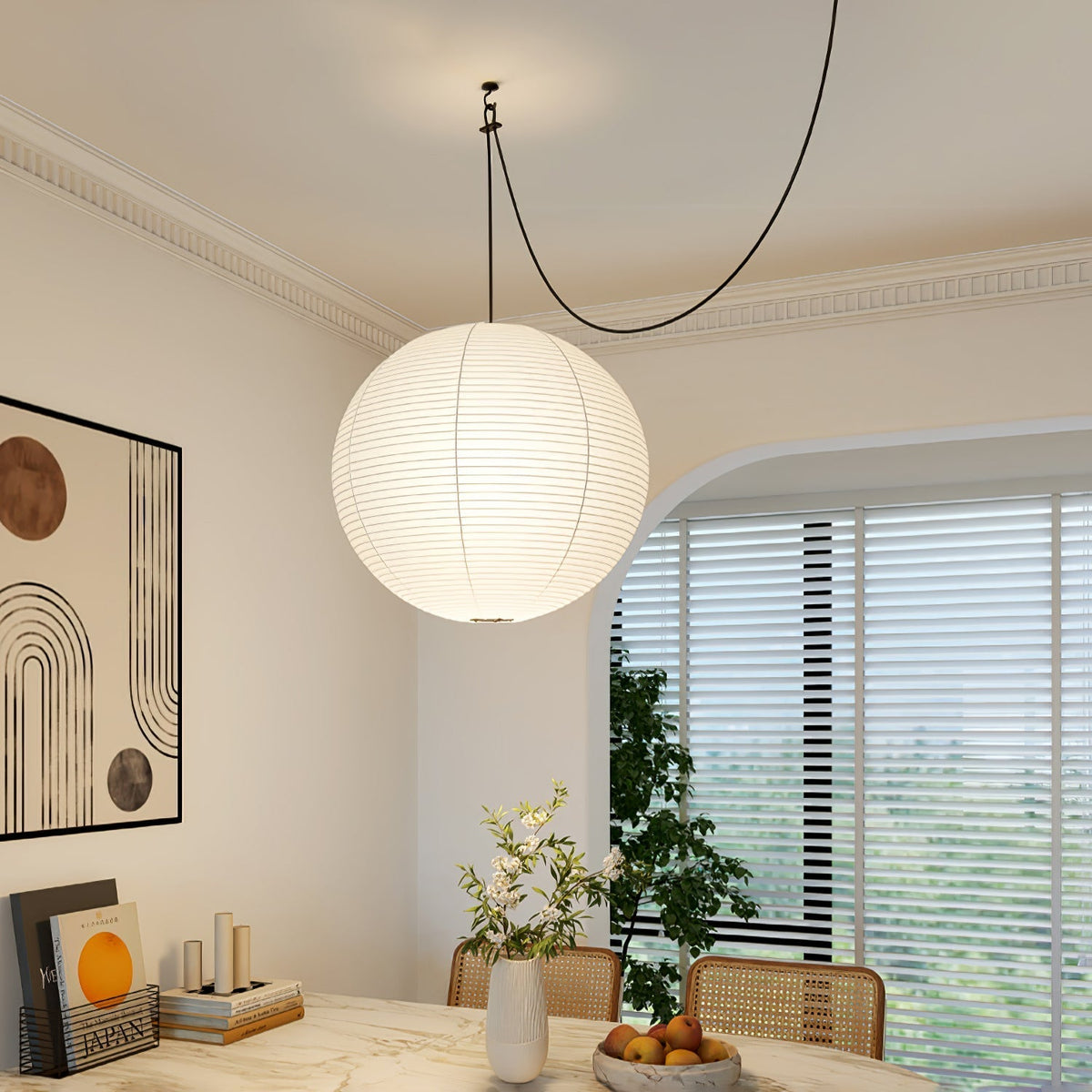 Niveriella hanglamp papier lantaarn voor woonkamer