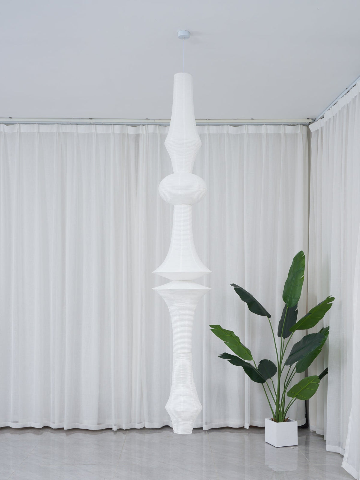 Lunirena hanglamp Washi-papier E voor woonkamer