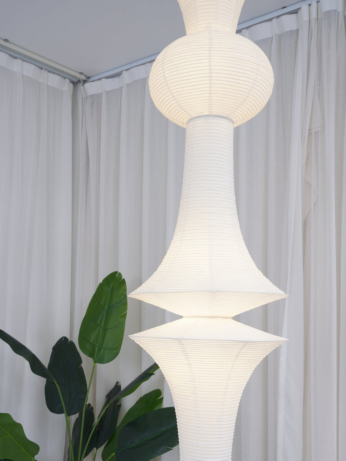 Lunirena hanglamp Washi-papier E voor woonkamer