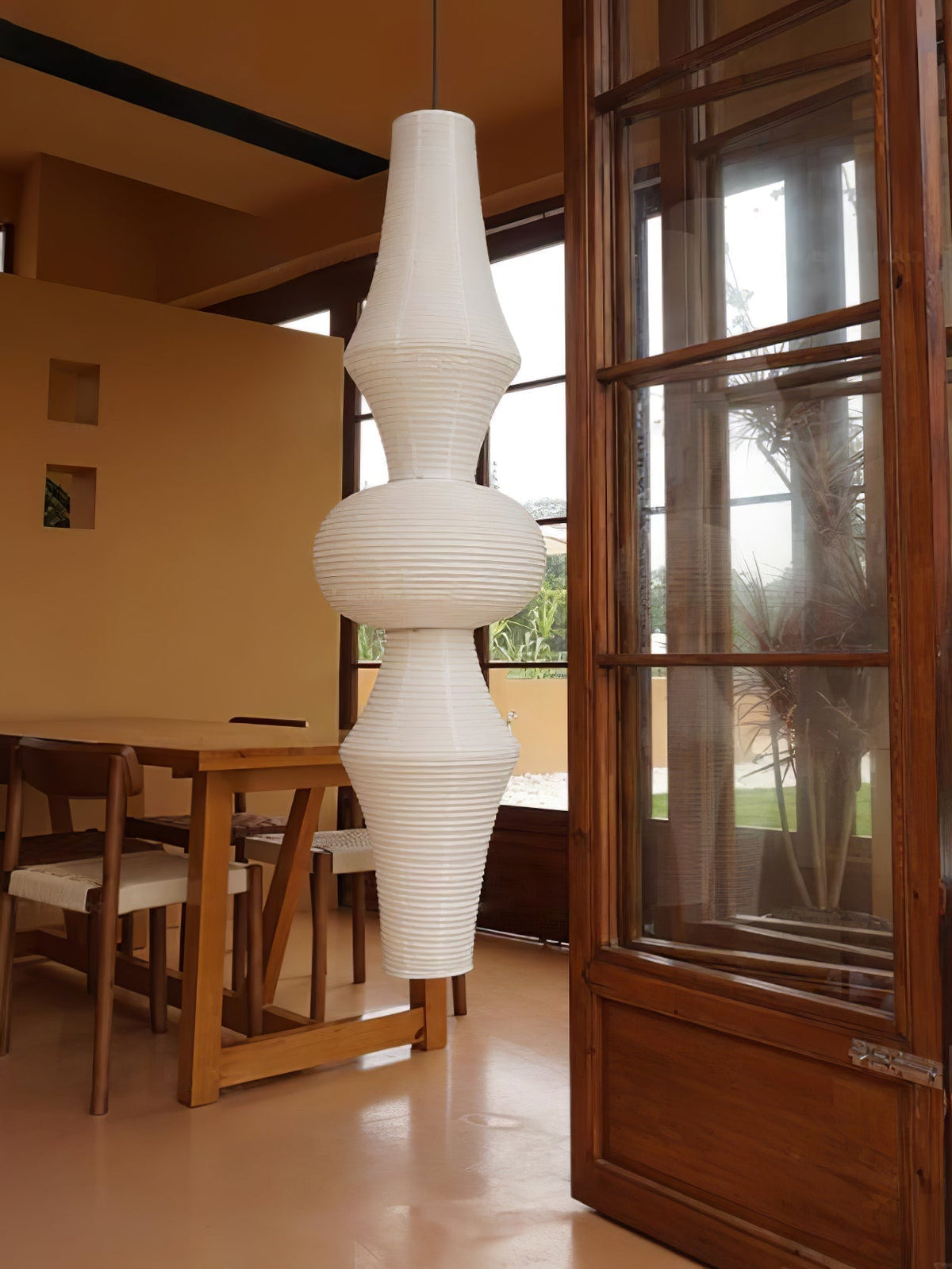 Lunirena hanglamp Washi-papier E voor woonkamer