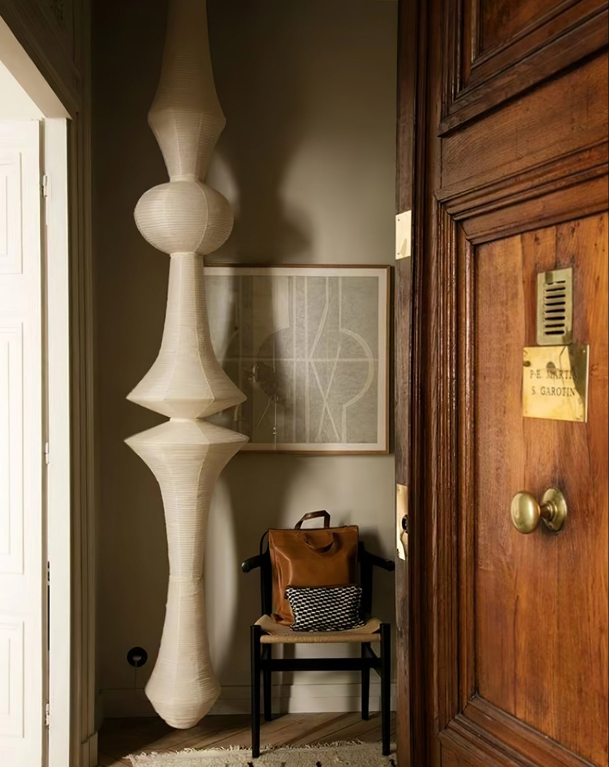 Lunirena hanglamp Washi-papier E voor woonkamer