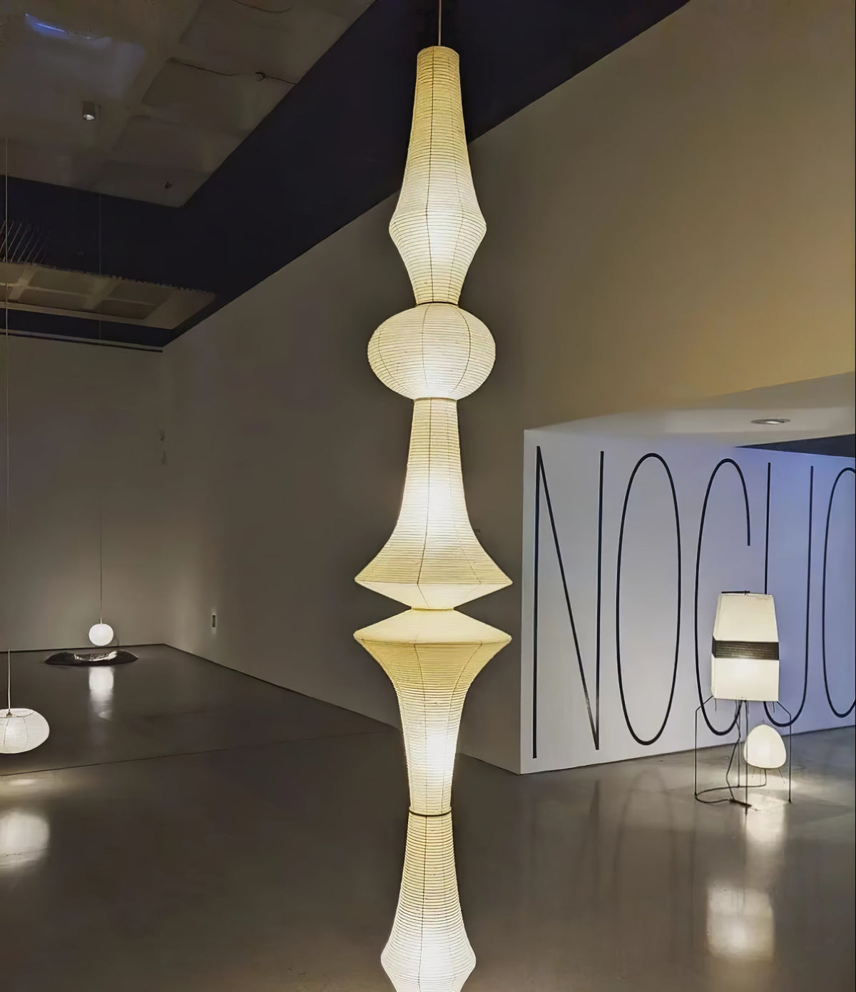 Lunirena hanglamp Washi-papier E voor woonkamer